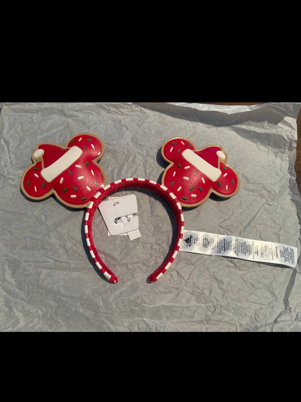 Disney Parks Mickey Mouse Sugar Cookie Christmas Ears Headband